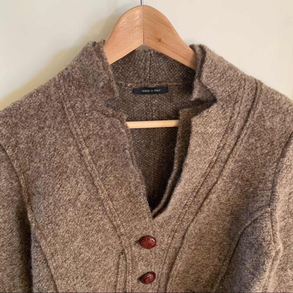 Tessuto Made in Italy Jacket, Tweed Brown
